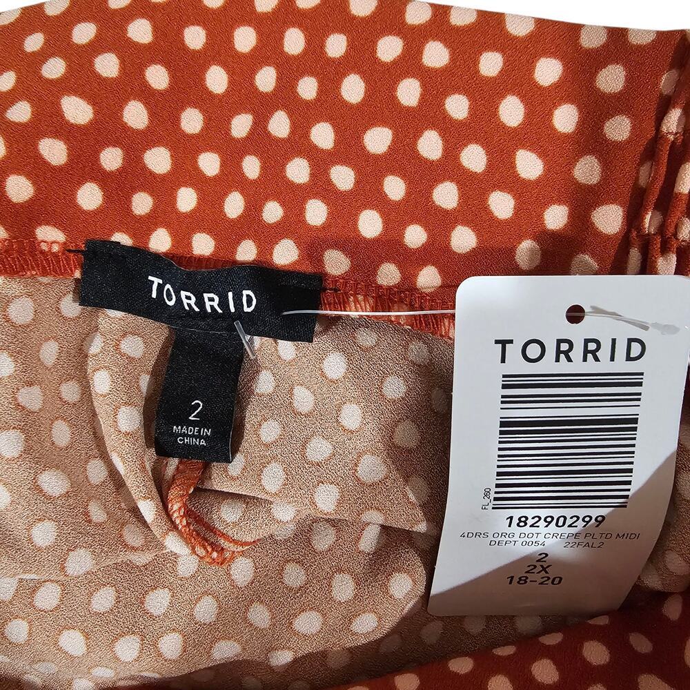 Torrid Midi Studio Refined Crepe Skirt Cinnamon Size 2X NWT - Picture 7 of 10